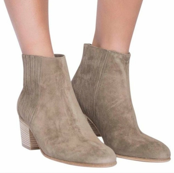 Vince Haider Taupe Suede Chelsea Ankle Boots in Flint Size 10 - Picture 11 of 12